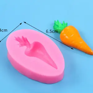 3D Carrot Silicone Fondant Mould