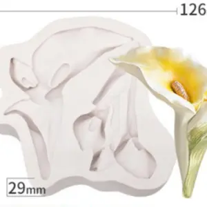 Large 2 Lily Flower silicone mould Style 2