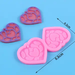 Heart Texture silicone mould