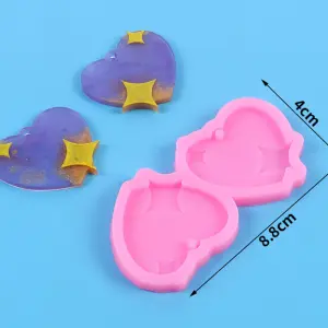 Heart with star silicone mould