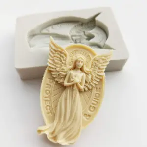 3D Mother Mary with wings silicone mould