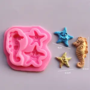 Starfish Seahorse theme silicone mould