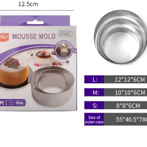 3 Sizes Round Mousse Cake Rings