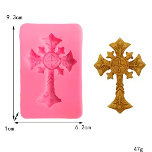 1 Cavity Large Christian Cross Mould