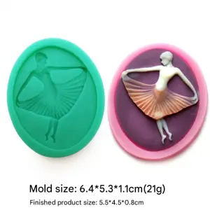 Cute Dancing Ballerina Silicone Mould Style 3