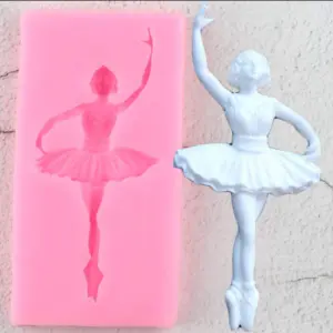 Cute Dancing Ballerina Silicone Mould Style 3