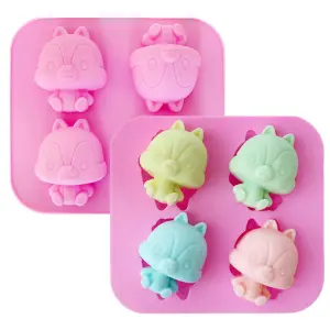 4 Cavity Squirrels Silicone Mould