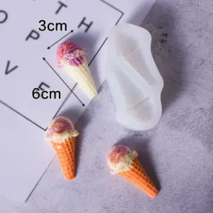 2 Cavity Ice cream cone Silicone mould