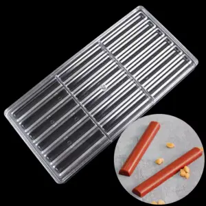 18 Cavities Long Sticks Shape Polycarbonate Chocolate Mould
