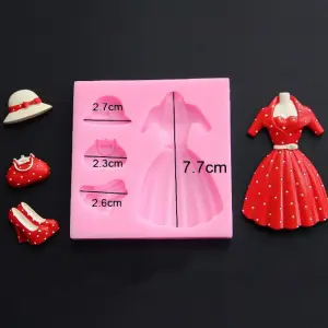 Girls handbag dress shoes theme Silicone Mould