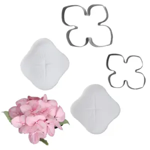 4 pcs Flower Cutters Set Hydrangea veiner mould set
