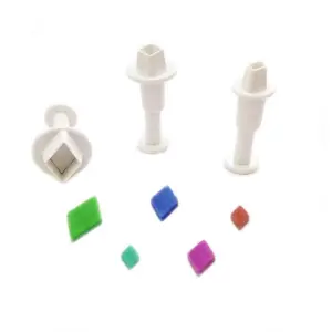 3 Pieces Diamond Shape Plunger Cutter Set