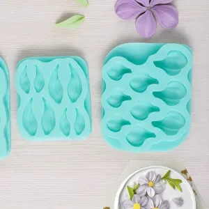 3D Tulip flower and leaf silicone mould set (2 pcs)