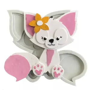 Cute Fox cartoon silicone mould Style 1