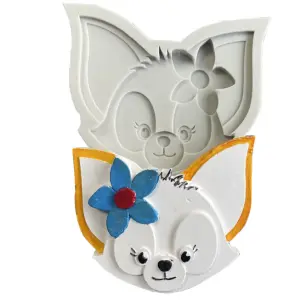 Cute Fox face Cartoon silicone mould Style 2