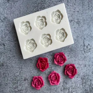 3D Rose Flower silicone Mould Style 2