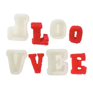 Silicone Mould - L-O-V-E (4pcs)
