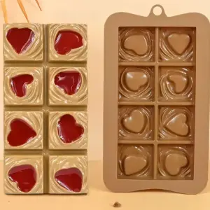 Heart Fill Silicone Chocolate bar Silicone Mould