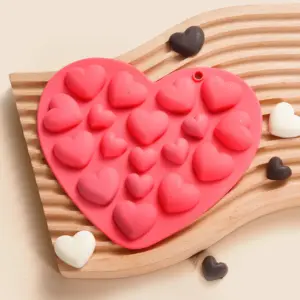 Multiple Heart Cavity Chocolate silicone Mould