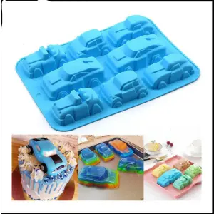 4 Design 3D Cars 8 Cavity Silicone Mould