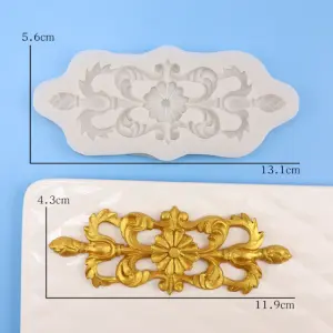 Classic European Embossed boarder silicone Mould style 3