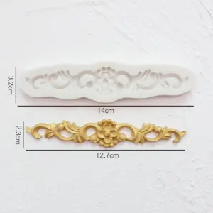 Classic European Embossed flower boarder silicone Mould