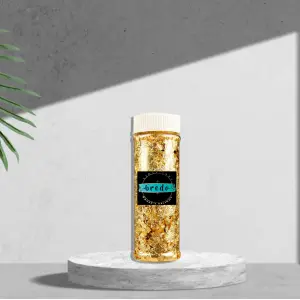 100% Vegan Edible 24K Gold Leaf Flakes-100GM-Cake decorating-Premium Product