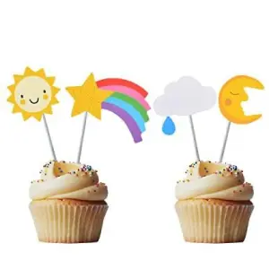 4 piece Rainbow Cake Topper