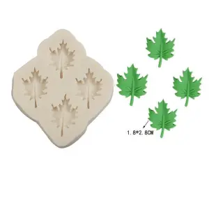 Maple Leaf 4 cavity Shape silicone fondant Mould