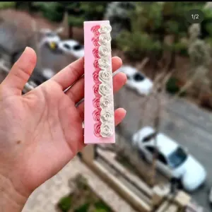 Rose flower boarder silicone Mould