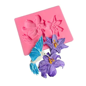 Large Bird and flower Silicone Mould