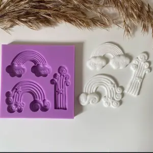 3 Cavity Rainbow Silicone mould