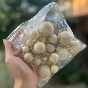 20 pcs Pastel yellow round mixed sizes faux balls